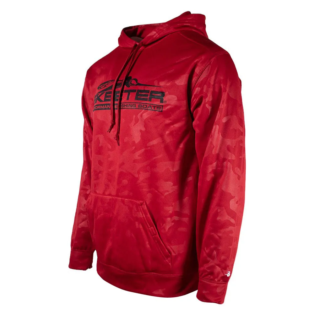 Skeeter Badger Red Monocam Embossed Hoodie