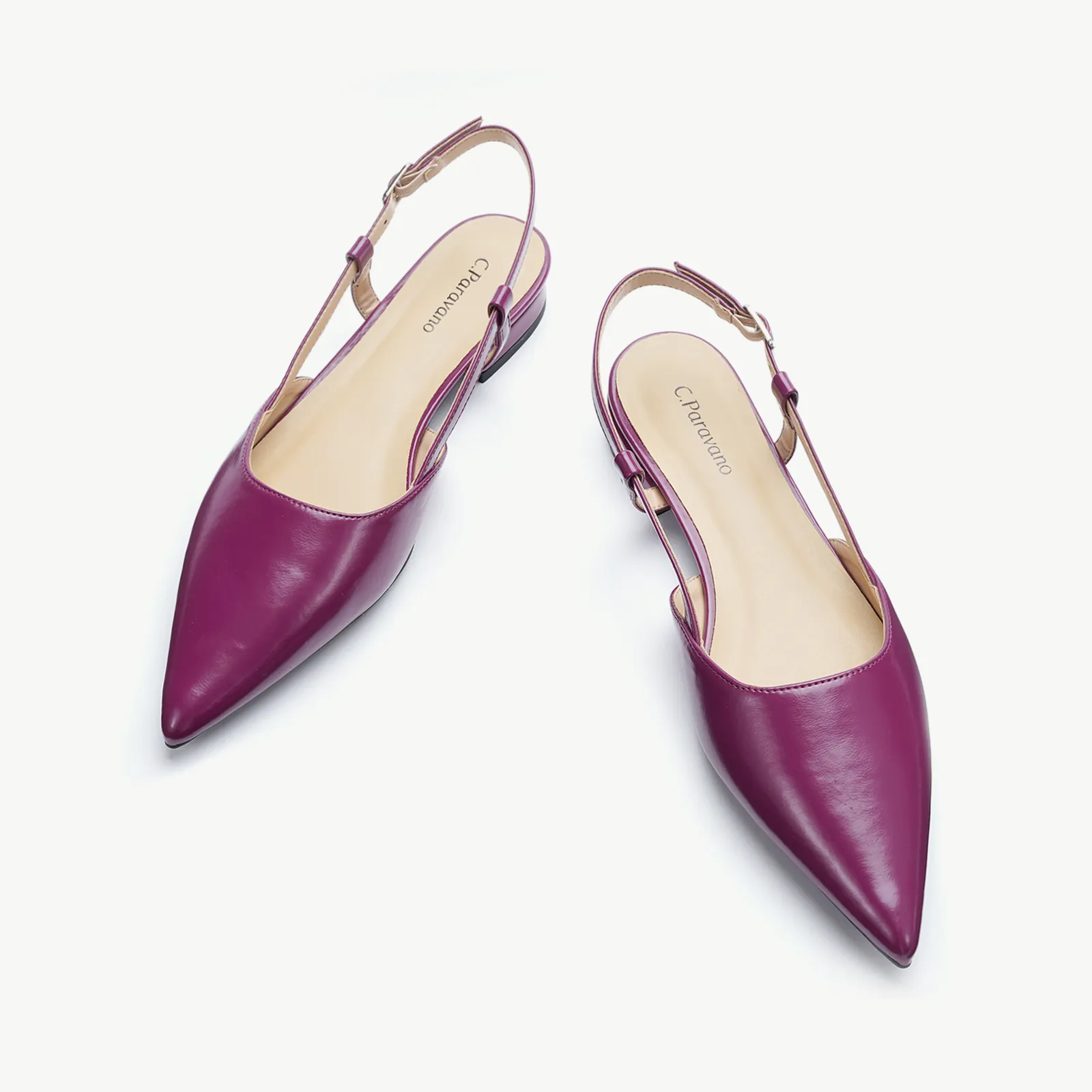 Sleek Slingback Flats (Freya) Purple