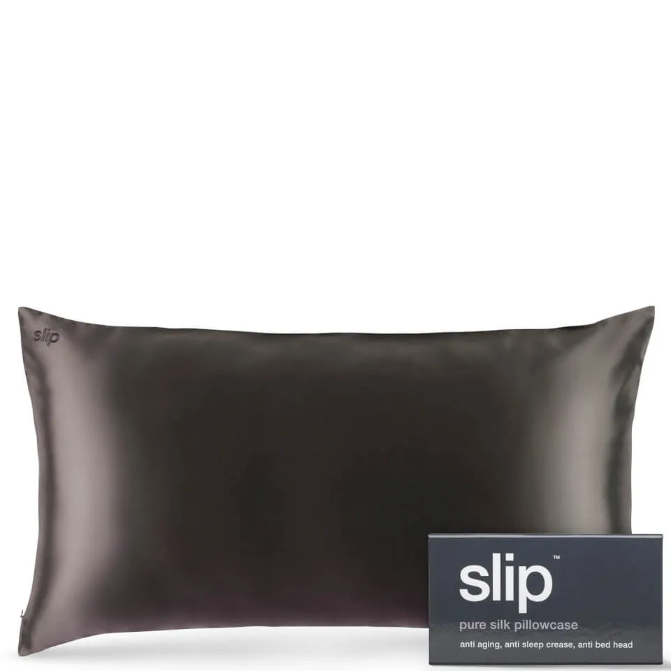 Slip Silk Pillowcase King (Various Colours) - Charcoal | Coggles