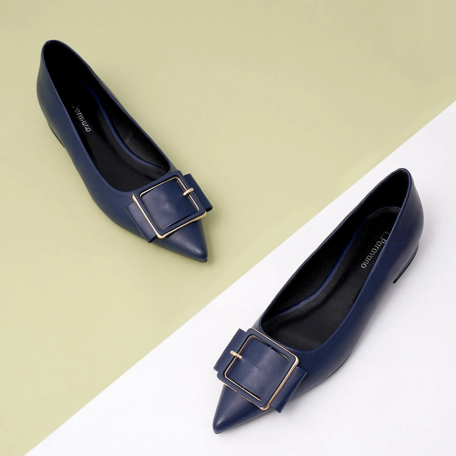 Square Buckle Flats (Aida)