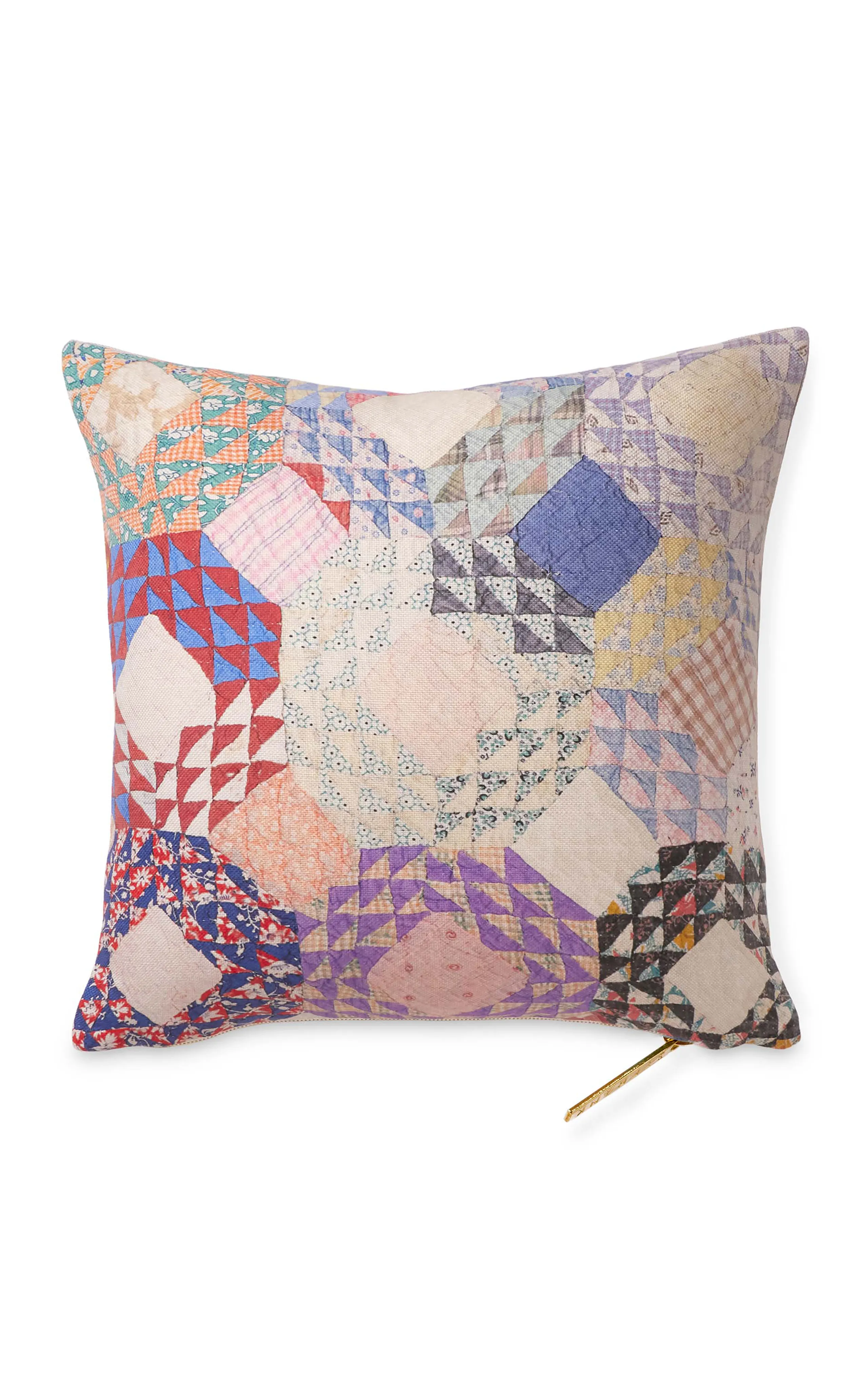 St. Frank Kaleidoscope Quilted Cotton-Linen Pillow