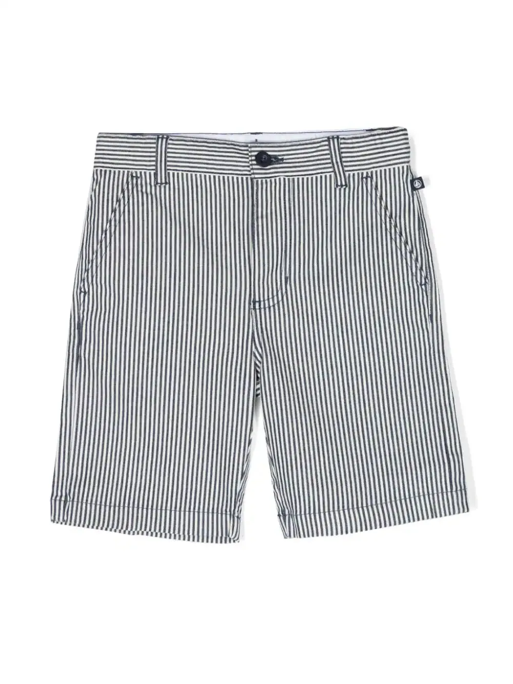 striped cotton bermuda short