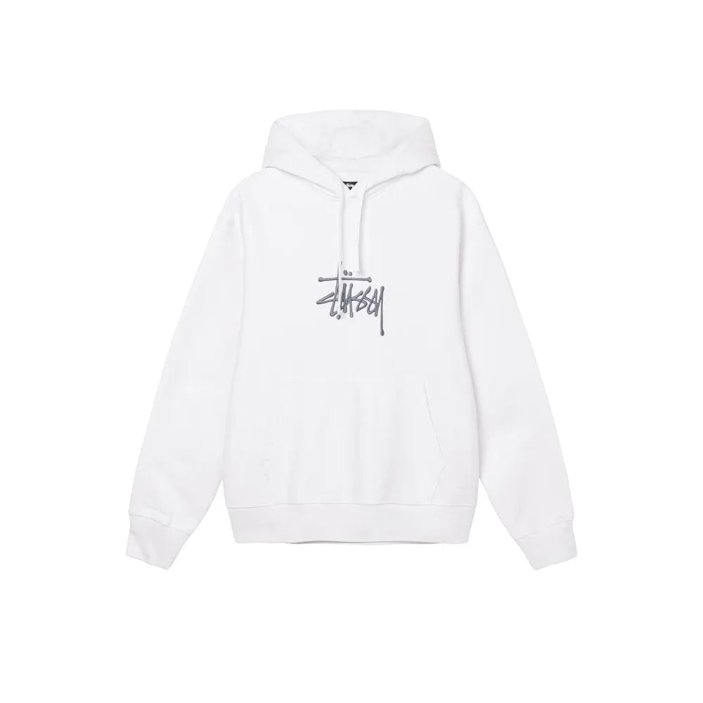 Stussy Basic Embroidered Hoodie White 118456