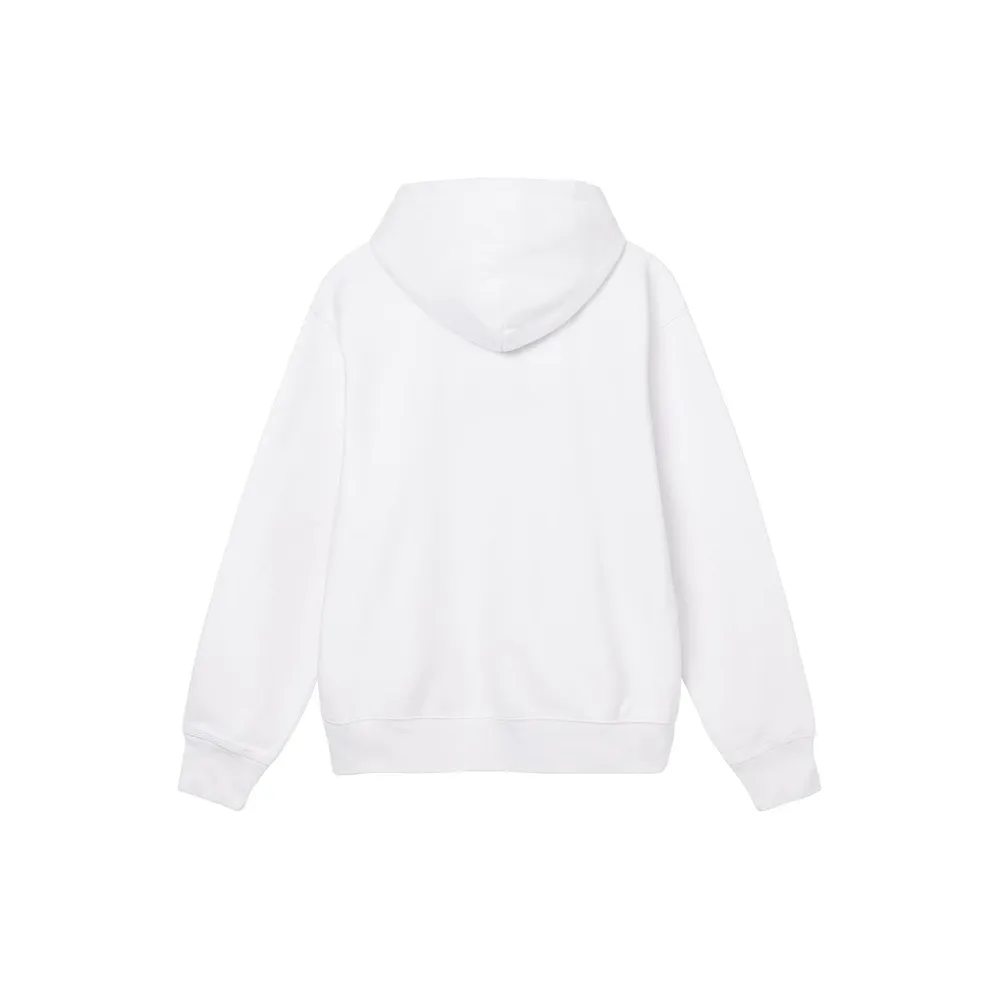 Stussy Basic Embroidered Hoodie White 118456