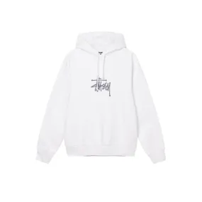 Stussy Basic Embroidered Hoodie White 118456