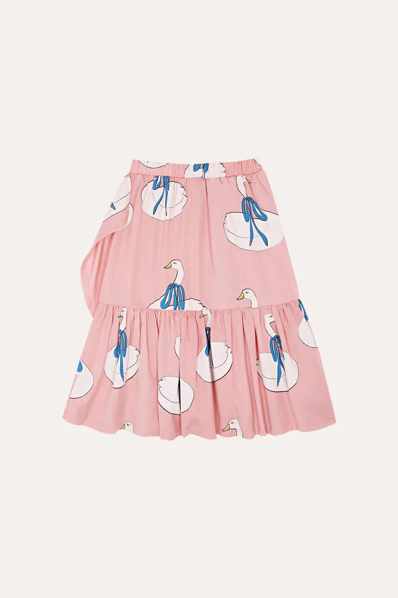 Swans Allover Print Skirt