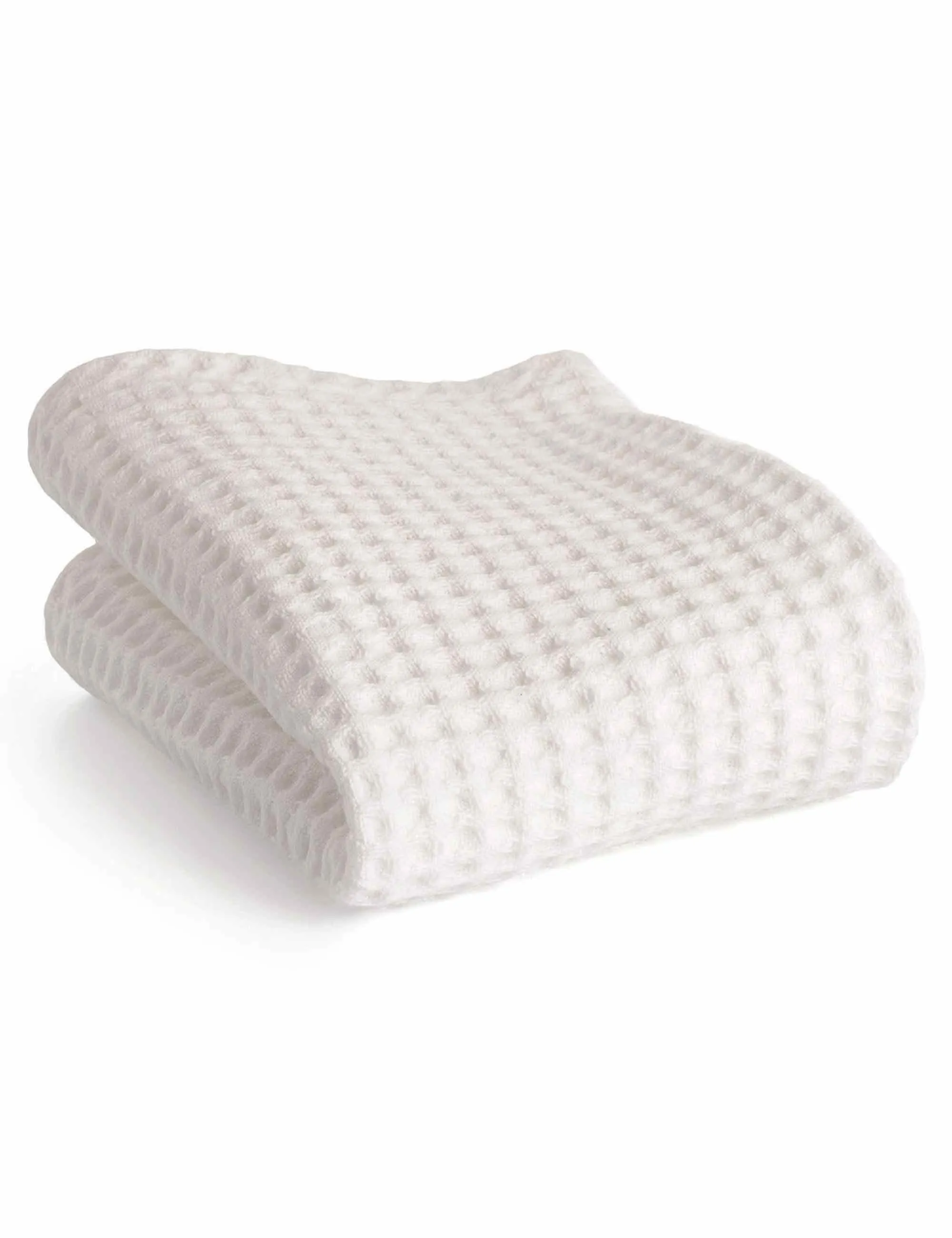 T1 Waffle Pique Shaving Towels (2 pk) - White