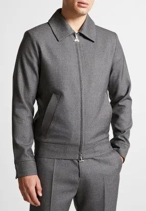 Tailored Harrington Jacket - Grey