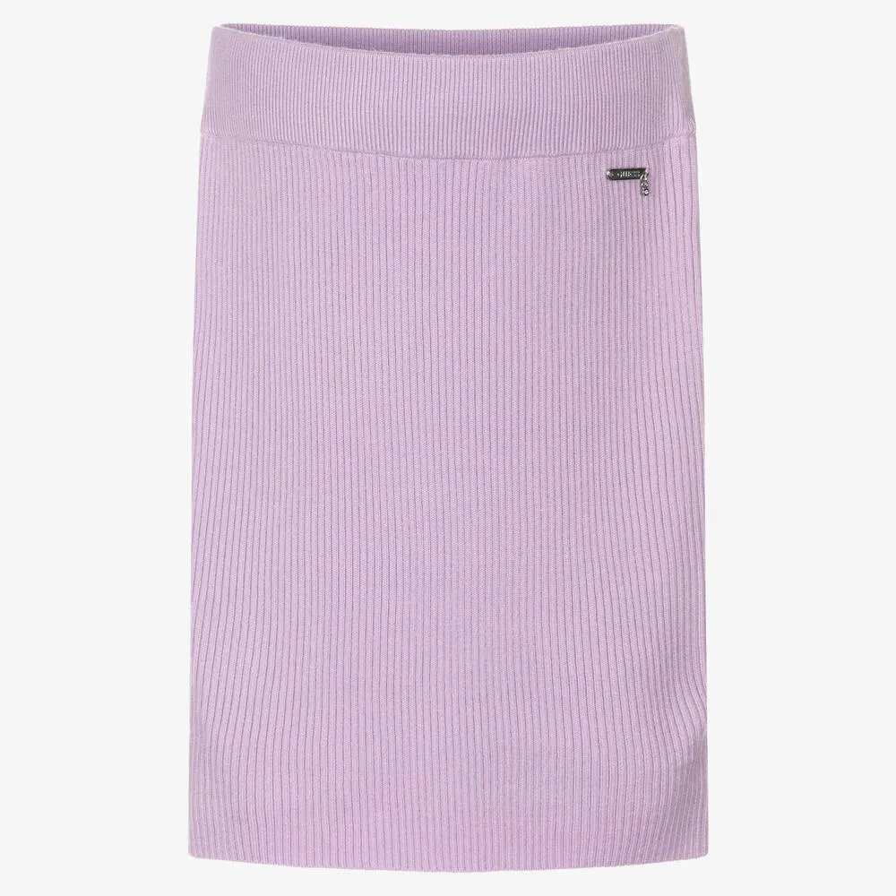 Teen Girls Lilac Knit Skirt