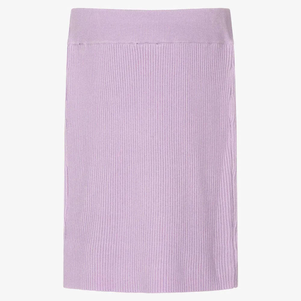 Teen Girls Lilac Knit Skirt