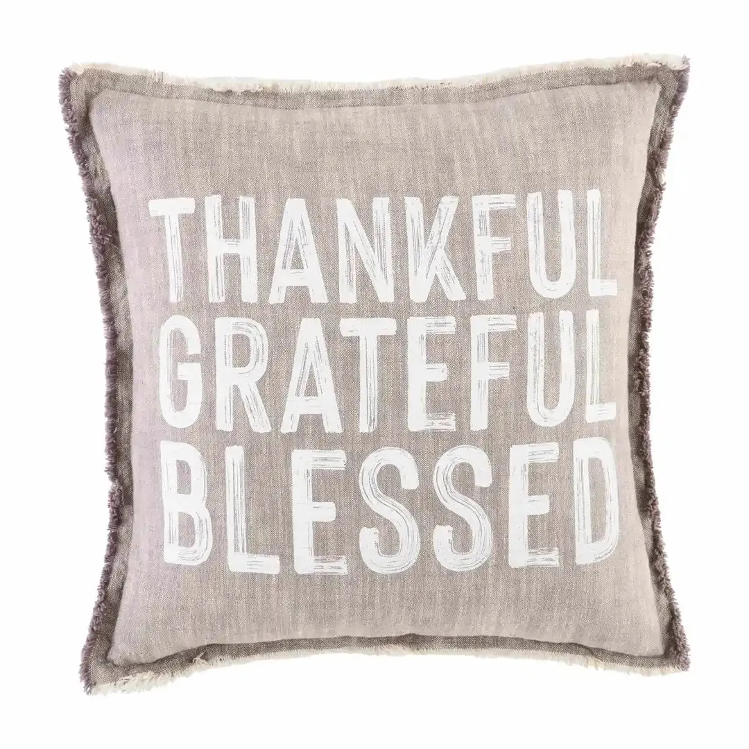 THANKFUL FRINGE PILLOW