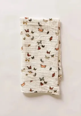 The Butterfly Migration Swaddle Blanket