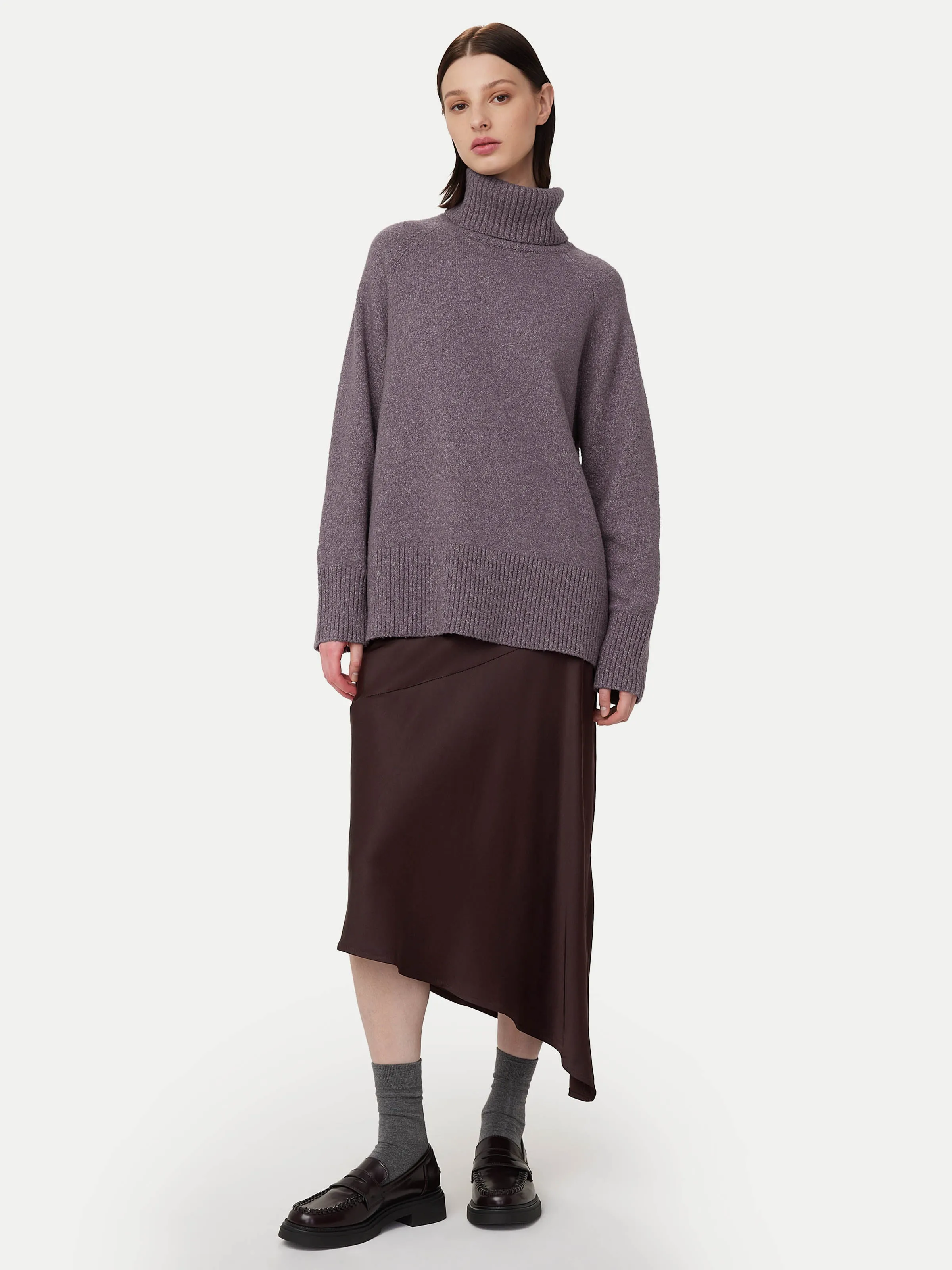 The Seawool Turtleneck in Purple