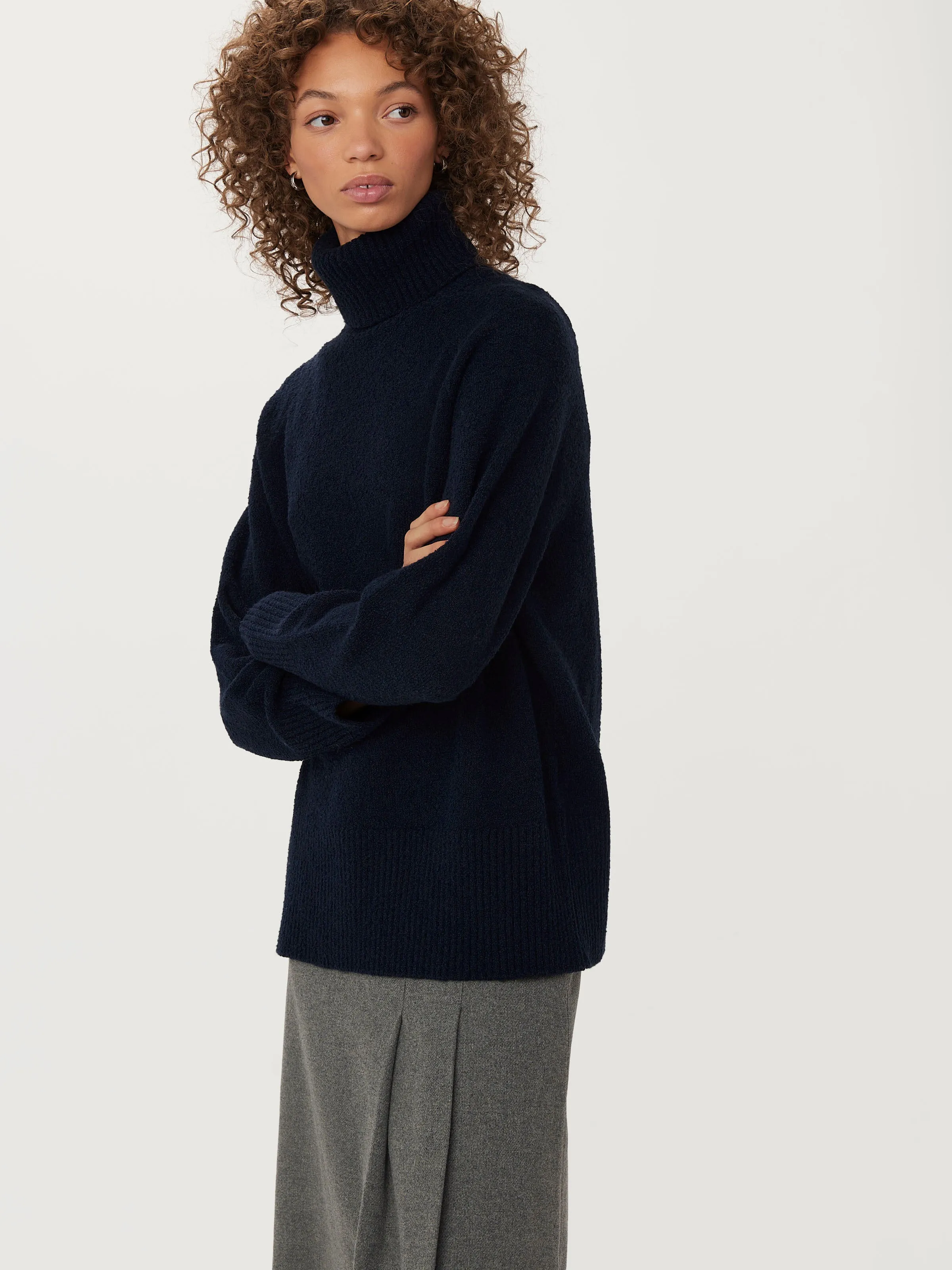 The Seawool Turtleneck in Space Blue