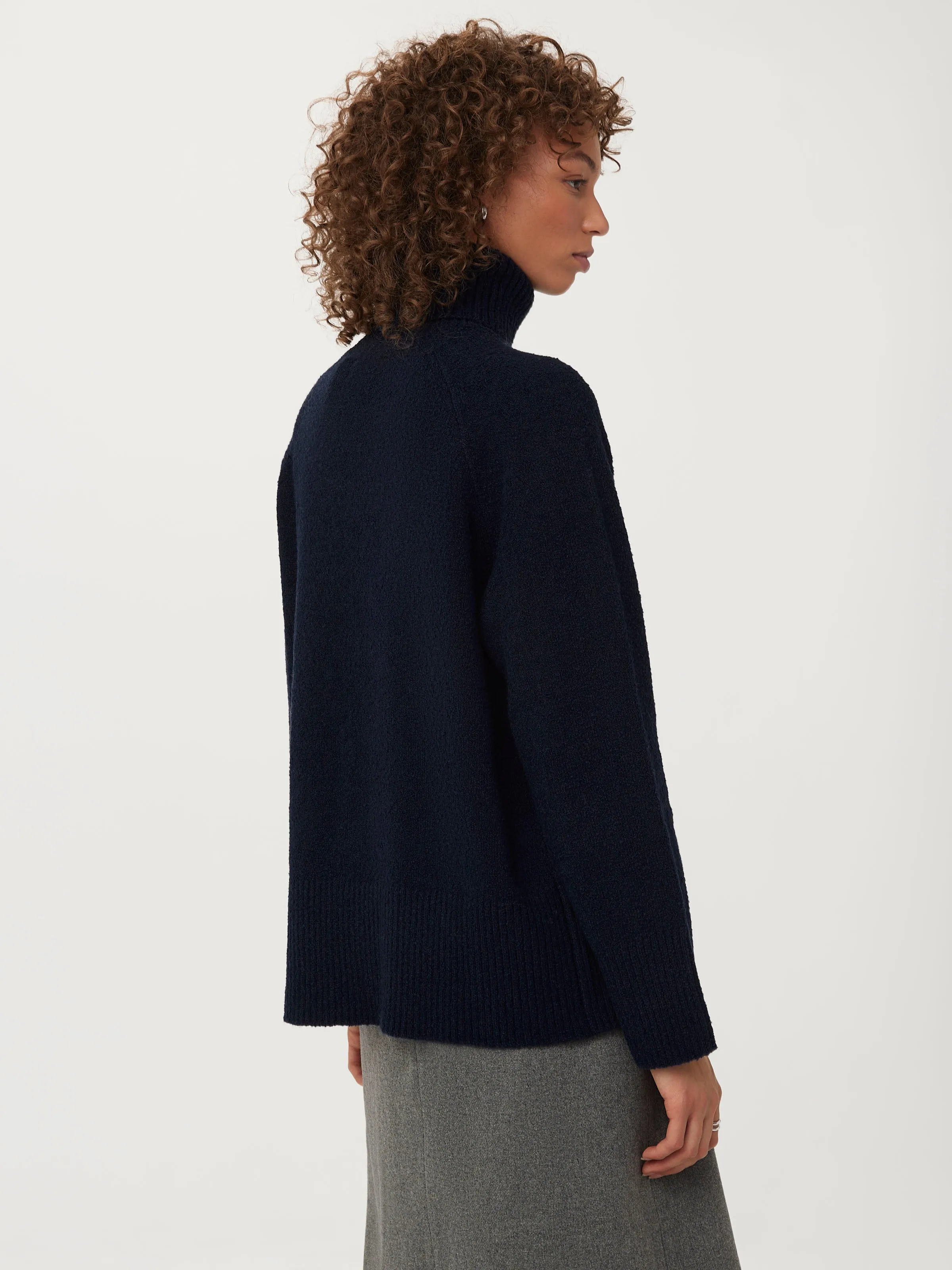 The Seawool Turtleneck in Space Blue