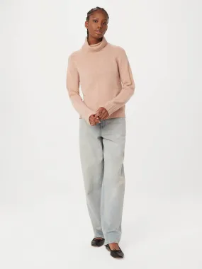 The Yak Wool Turtleneck in Blush Pink