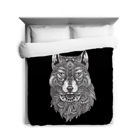 Tribal Wolf Duvet Cover