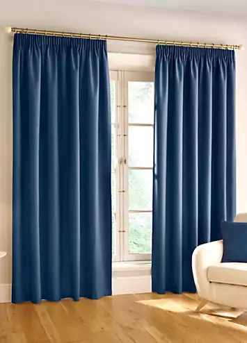 Tyrone Harvard Textured Pair of Standard Header Blackout Thermal Curtains | Kaleidoscope