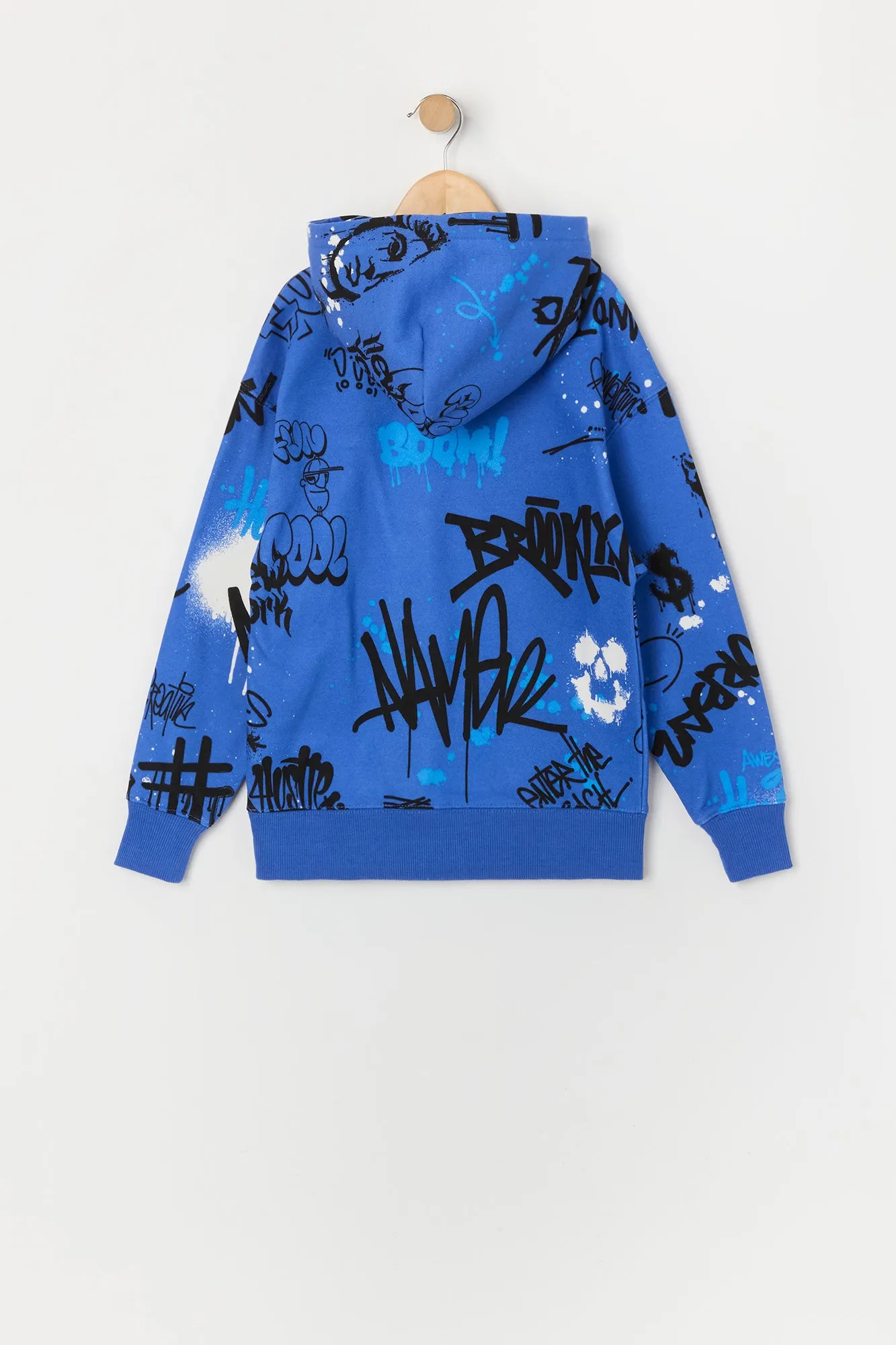 Urban Kids Boys Graffiti Print Fleece Hoodie