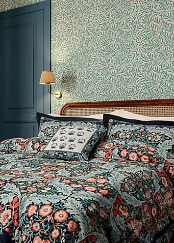 V & A Earthly Paradise 100% Cotton Percale 200 Thread Count Duvet Cover Set | Kaleidoscope