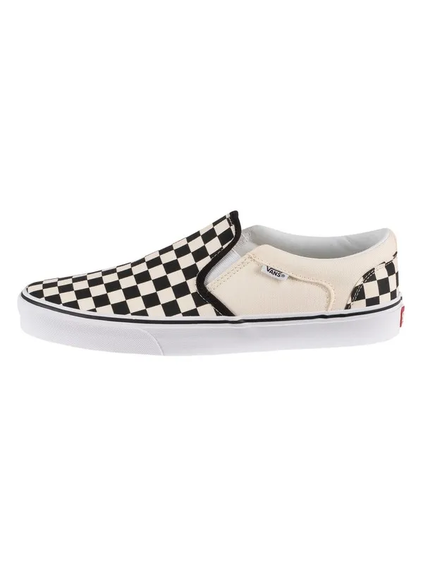 Vans Asher Checkerboard Trainers - Black/Natural