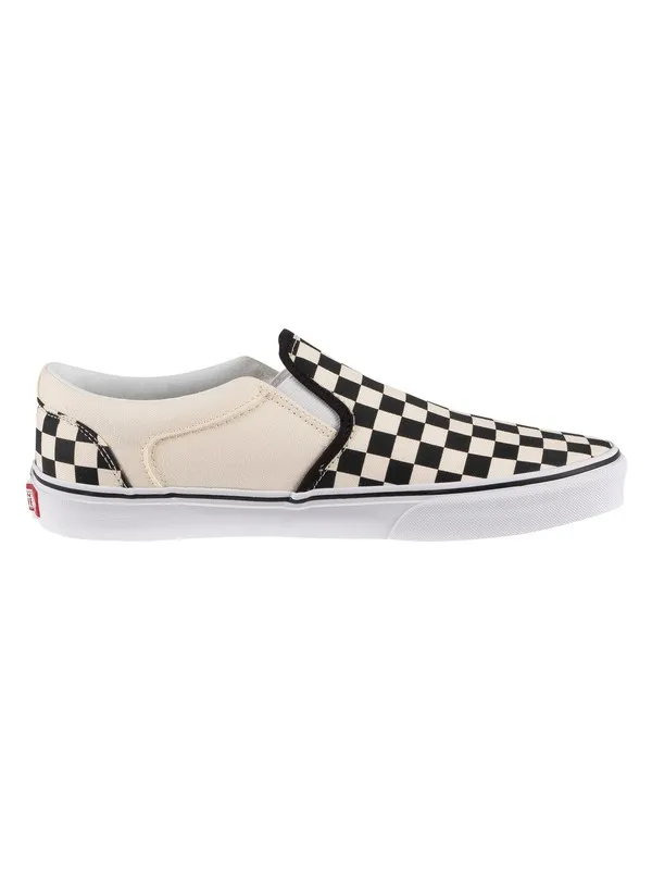 Vans Asher Checkerboard Trainers - Black/Natural