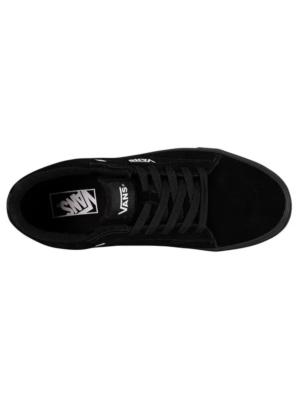 Vans Seldan Suede Trainers - Black/Black