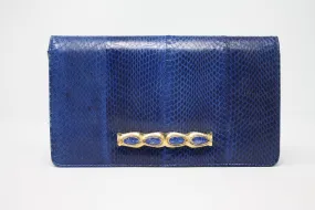 Vintage 80's Snakeskin Jeweled Bag