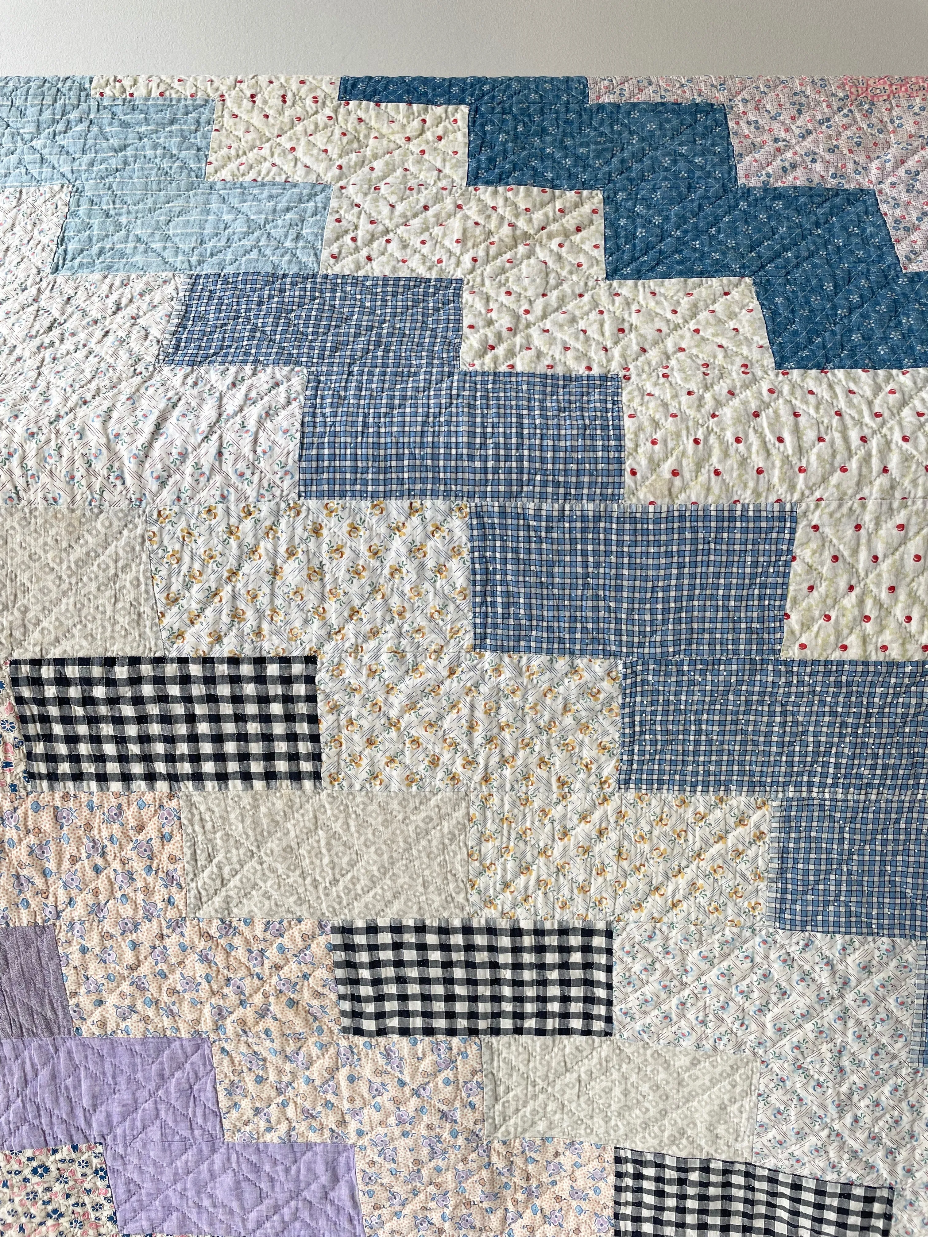 Vintage Artful Patchwork Quilt