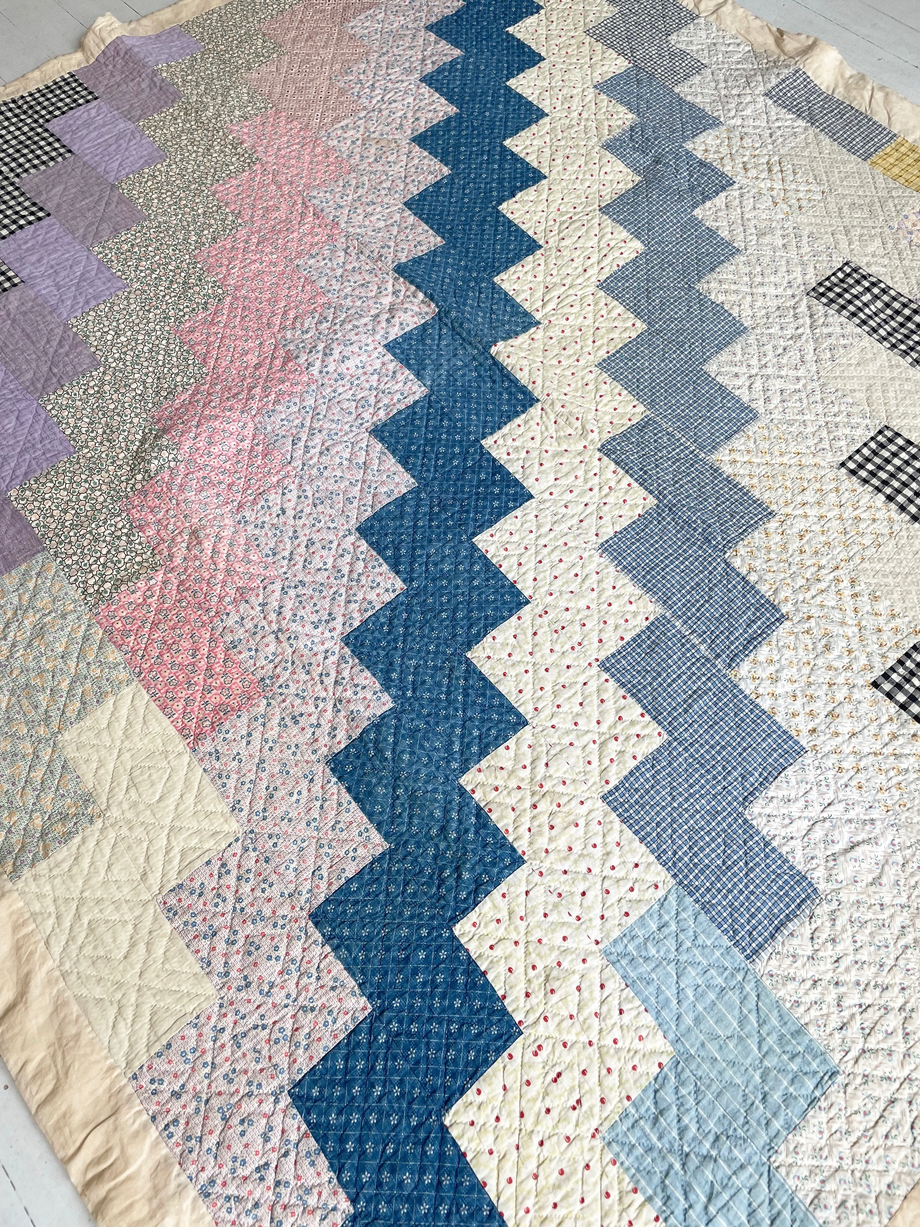 Vintage Artful Patchwork Quilt