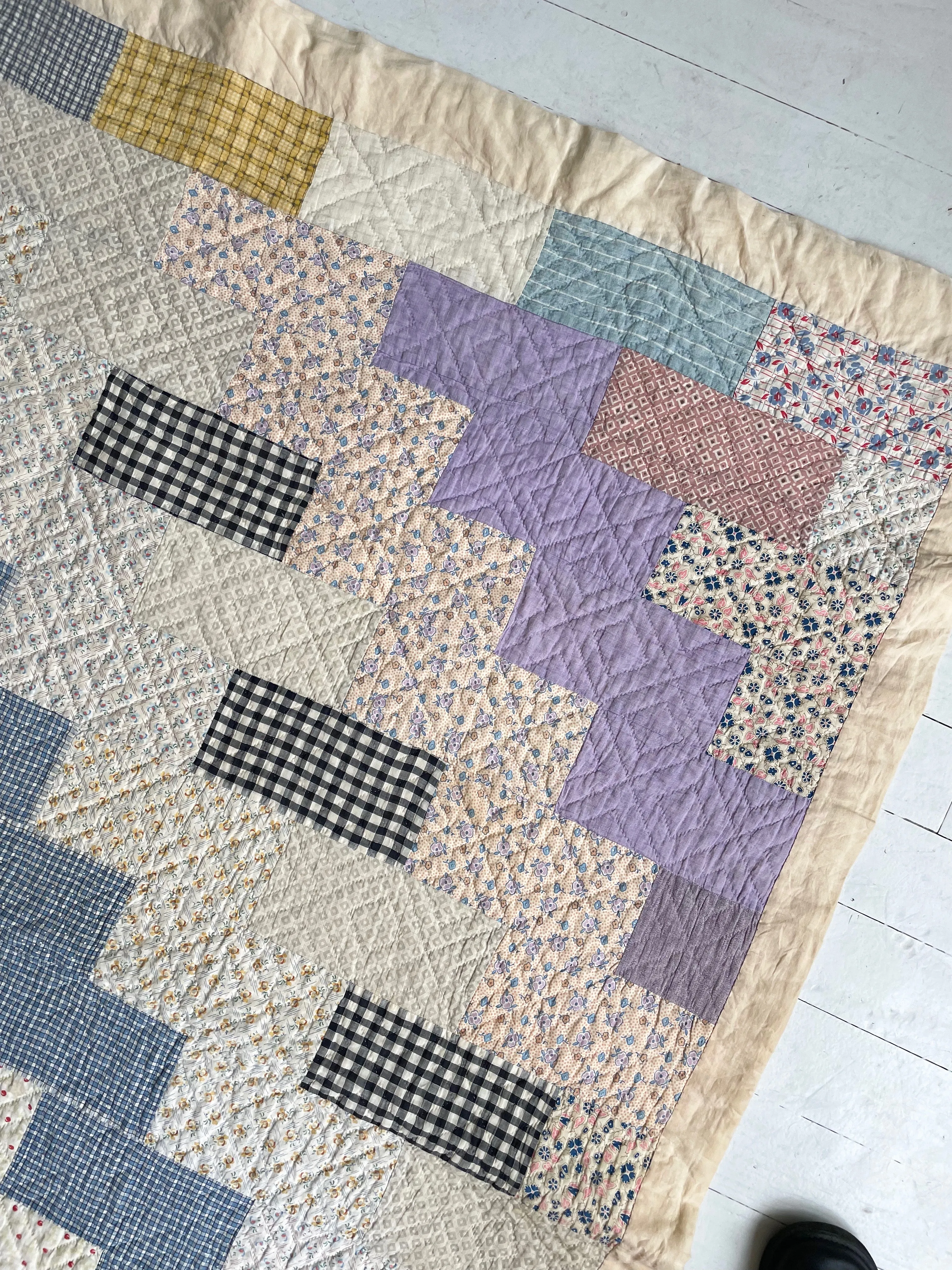 Vintage Artful Patchwork Quilt