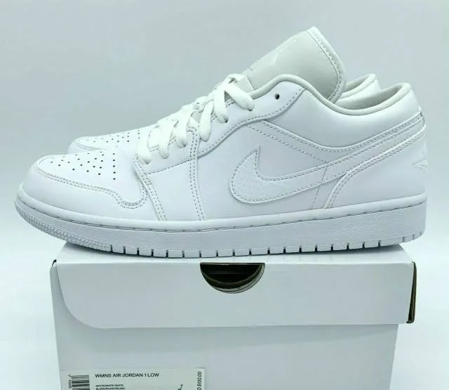 WMNS Nike Air Jordan 1 Low 5-12 Triple White AO9944-111