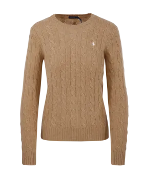 WOMAN RALPH LAUREN BROWN WOOL PULLOVER