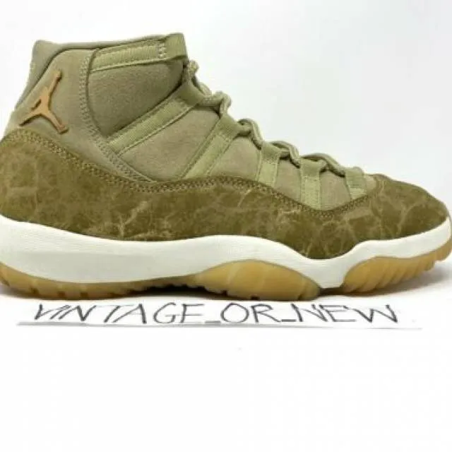 Women's Nike Air Jordan XI 11 Neutral Olive 2018 Retro A...