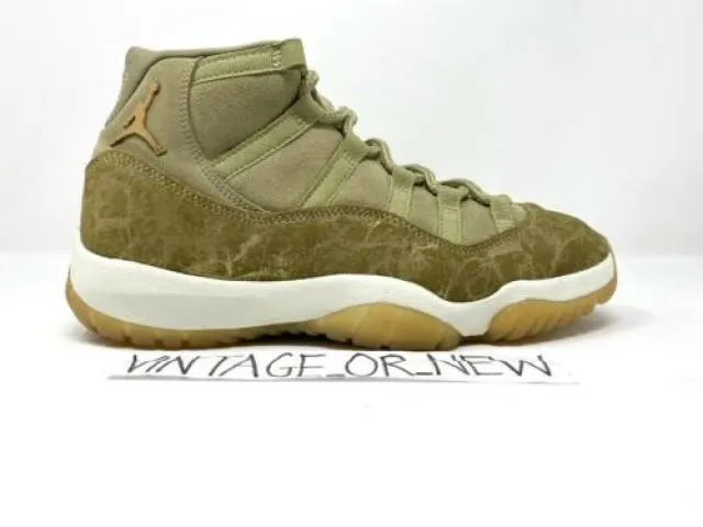 Women's Nike Air Jordan XI 11 Neutral Olive 2018 Retro A...