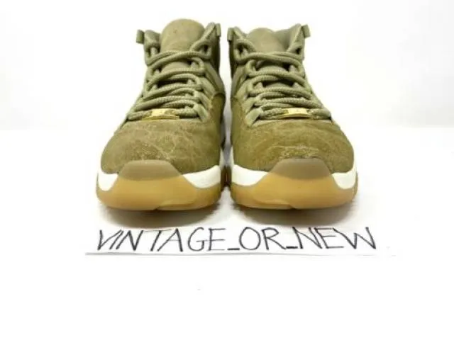 Women's Nike Air Jordan XI 11 Neutral Olive 2018 Retro A...