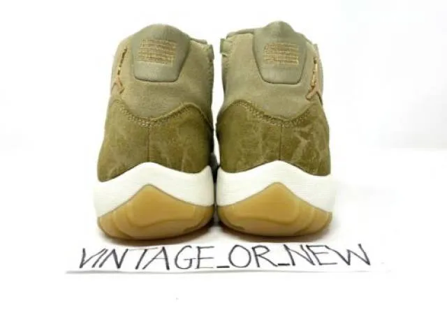 Women's Nike Air Jordan XI 11 Neutral Olive 2018 Retro A...