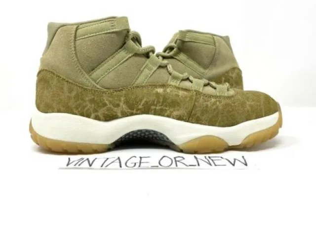 Women's Nike Air Jordan XI 11 Neutral Olive 2018 Retro A...