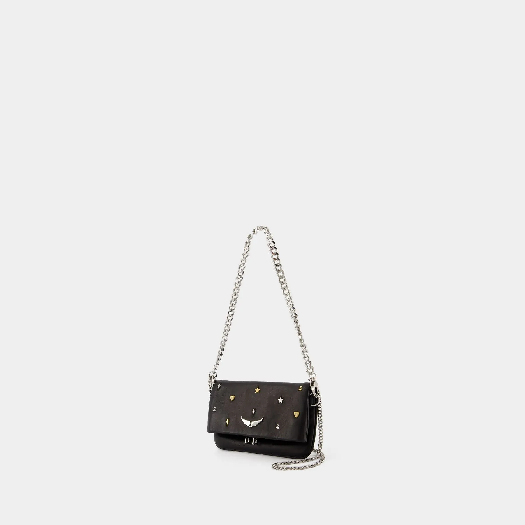 Zadig & Voltaire  Rock Nano Lucky Charms Crossbody - Zadig & Voltaire - Leather - Black